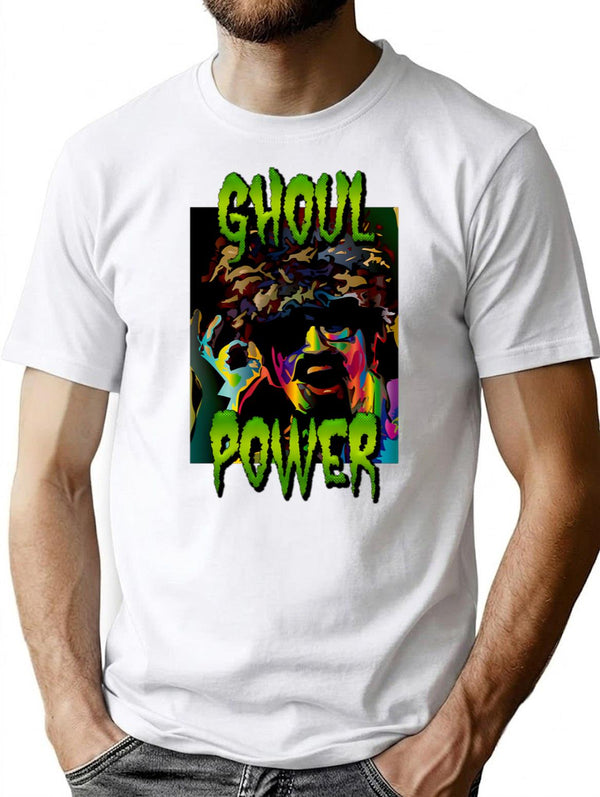 Ghoul Power T-Shirt - Retro Graphic Tee for Men & Women - White