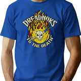 Gi Joe Dreadnoks Flaming Skull 1984 T-Shirt - Blue
