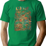 Giant Red Demon T-Shirt for Men & Women, T-Shirts Graphic Tee - Green