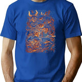 Giant Red Demon T-Shirt for Men & Women, T-Shirts Graphic Tee - Blue
