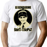 Gift Idea Louis De Long Beautiful Model Sleeve Funes Light Blue Vintage Retro T-Shirt - White