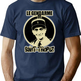 Gift Idea Louis De Long Beautiful Model Sleeve Funes Light Blue Vintage Retro T-Shirt - Navy