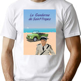 Gifts For Music Fans The Gendarme Of Saint Tropez Vintage Retro T-Shirt - White