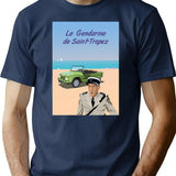 Gifts For Music Fans The Gendarme Of Saint Tropez Vintage Retro T-Shirt - Navy