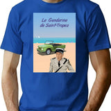 Gifts For Music Fans The Gendarme Of Saint Tropez Vintage Retro T-Shirt - Blue