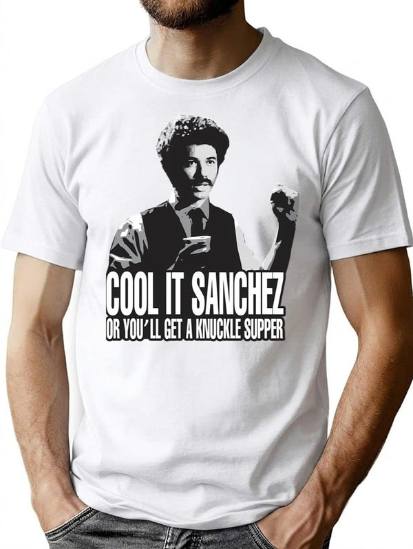 Gifts For Women Light Blue Cool It Sanchez Vintage Retro T-Shirt - White