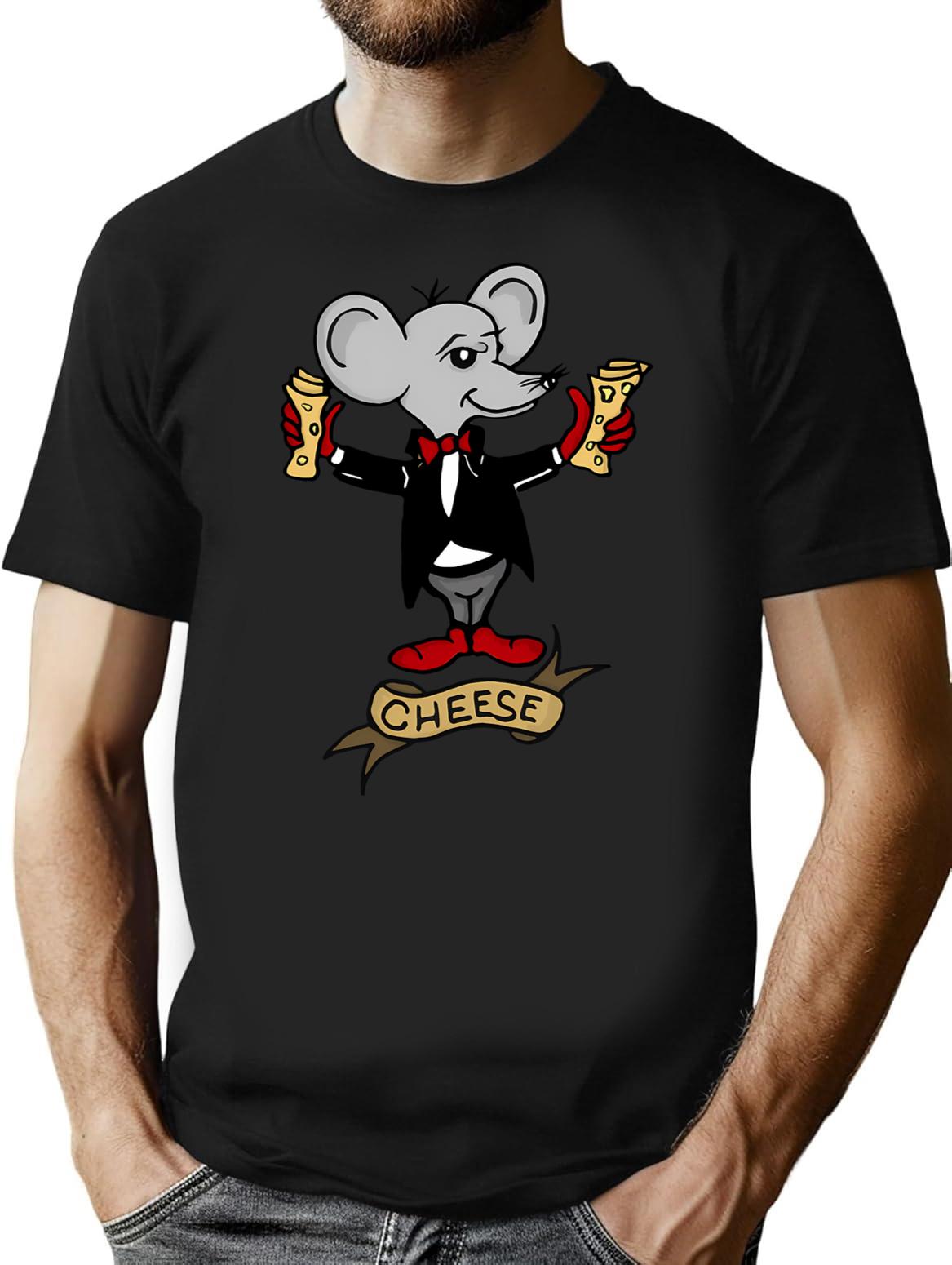 Gimme The Cheese T-Shirt - Retro Graphic Tee for Men & Women - Black