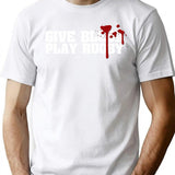 Give Blood Play Rugby Funny Rugby Sayings T-Shirt - White