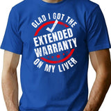 Glad I Got The Extended Warranty On My Liver Funny Vintage T-Shirt - Blue