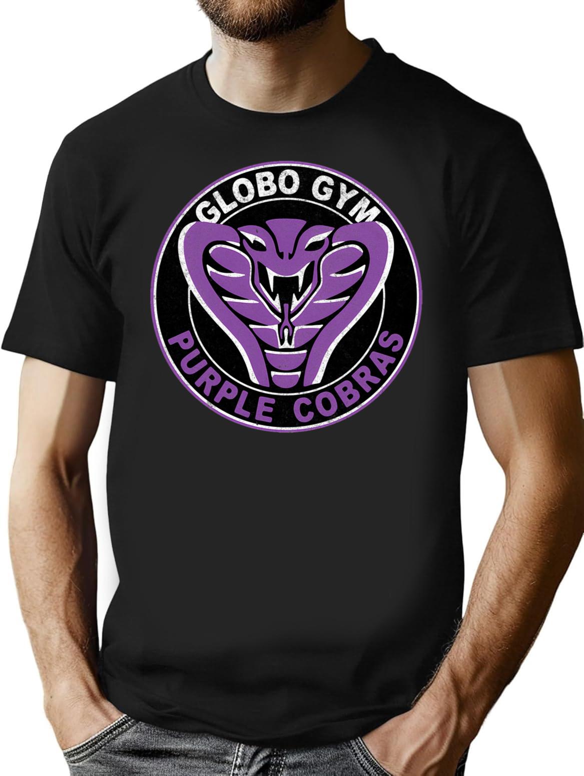 Globo Gym - Purple Cobras Vintage Logo T-Shirt - Black