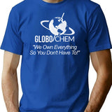 Globochem T-Shirt - Retro Graphic Tee for Men & Women - Blue