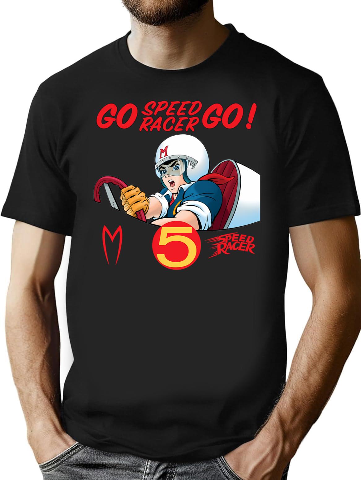 Go Racer Go T-Shirt for Men & Women, T-Shirts Graphic Tee - Black