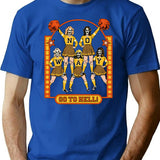Go To Hell T-Shirt - Retro Graphic Tee for Men & Women - Blue