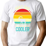 Goat Dad Like A Regular Dad But Cooler - Retro Vintage Funny Goat Dad Gift T-Shirt - White