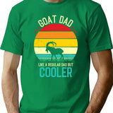 Goat Dad Like A Regular Dad But Cooler - Retro Vintage Funny Goat Dad Gift T-Shirt - Green