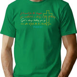 God Is Always Building You Up T-Shirt - Green