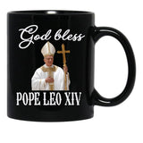 God Save Pope Leo Xiv Black Coffee Mug - Black