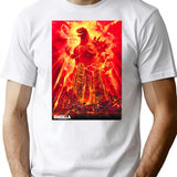 Godzila T-Shirt - Retro Graphic Tee for Men & Women - White