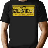 Golden Ticket T-Shirt - Retro Graphic Tee for Men & Women - Black