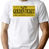 Golden Ticket T-Shirt - Retro Graphic Tee for Men & Women - White