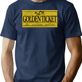 Golden Ticket T-Shirt - Retro Graphic Tee for Men & Women - Navy