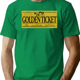 Golden Ticket T-Shirt - Retro Graphic Tee for Men & Women - Green