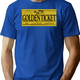 Golden Ticket T-Shirt - Retro Graphic Tee for Men & Women - Blue