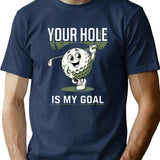 Golf Humor Vintage T-Shirt - Retro Graphic Casual Tee - Navy