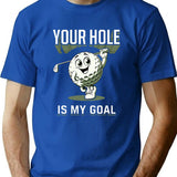 Golf Humor Vintage T-Shirt - Retro Graphic Casual Tee - Blue