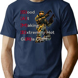 Good At Making Extremely Hot Girls Cum Funny Gamer T-Shirt - Navy