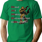 Good At Making Extremely Hot Girls Cum Funny Gamer T-Shirt - Green