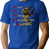 Good At Making Extremely Hot Girls Cum Funny Gamer T-Shirt - Blue