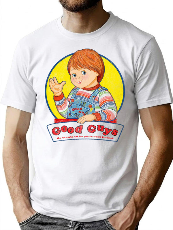 Good Guys Doll Worn Out T-Shirt for Men & Women, T-Shirts Graphic Tee - White