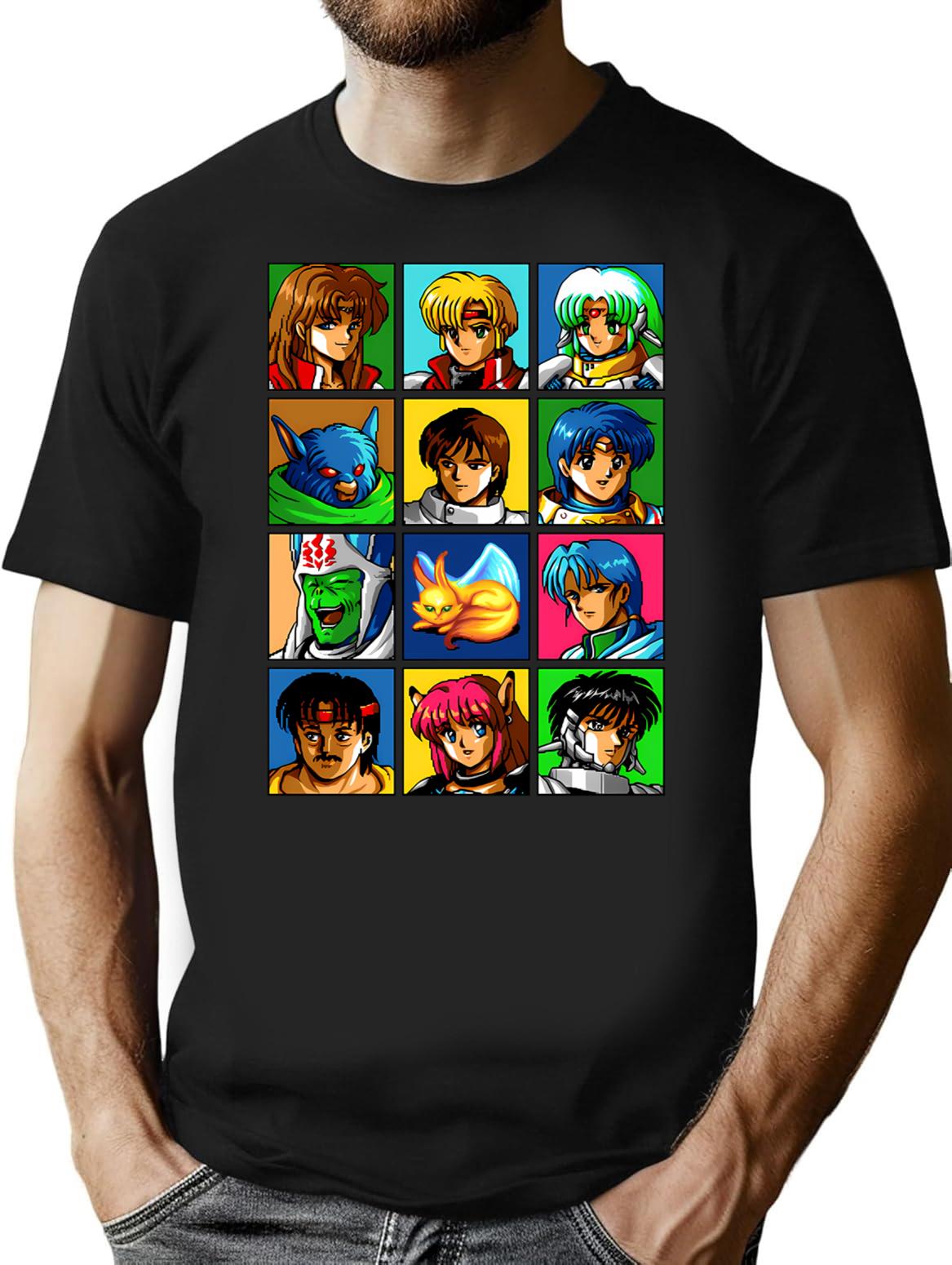 Good Simulation Passionate Video Game Music Fan Phantasy Star Iv Characters Cute Gifts T-Shirt - Black