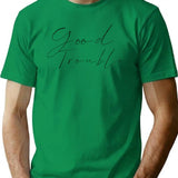 Good Trouble T-Shirt - Retro Graphic Tee for Men & Women - Green