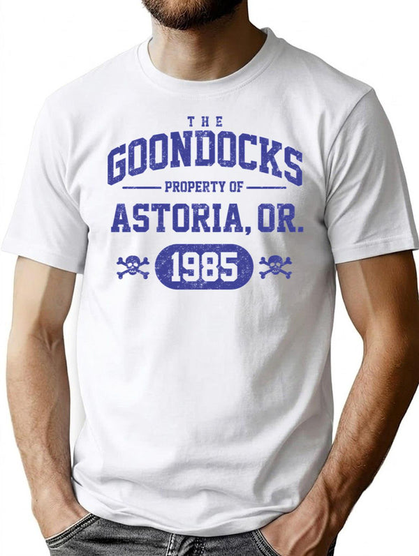 Goondocks - 1985 T-Shirt - Retro Graphic Tee for Men & Women - White