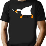 Goose Murder T-Shirt - Retro Graphic Tee for Men & Women - Black