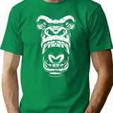 Gorilla Scream T-Shirt for Men & Women, T-Shirts Graphic Tee - Green