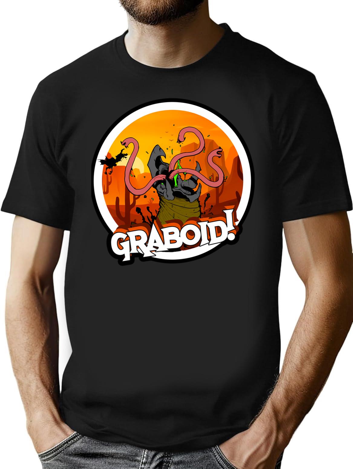 Graboid T-Shirt for Men & Women, T-Shirts Graphic Tee - Black