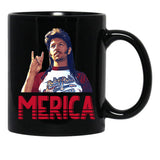 Graphic Joe Dirt Merica Fan Art Gift Men Women Black Coffee Mug - Black