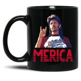 Graphic Joe Dirt Merica Fan Art Gift Men Women Black Coffee Mug