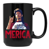 Graphic Joe Dirt Merica Fan Art Gift Men Women Black Coffee Mug - Black