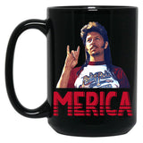 Graphic Joe Dirt Merica Fan Art Gift Men Women Black Coffee Mug
