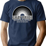 Gray Pride T-Shirt for Men & Women, T-Shirts Graphic Tee - Navy