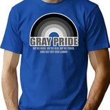 Gray Pride T-Shirt for Men & Women, T-Shirts Graphic Tee - Blue