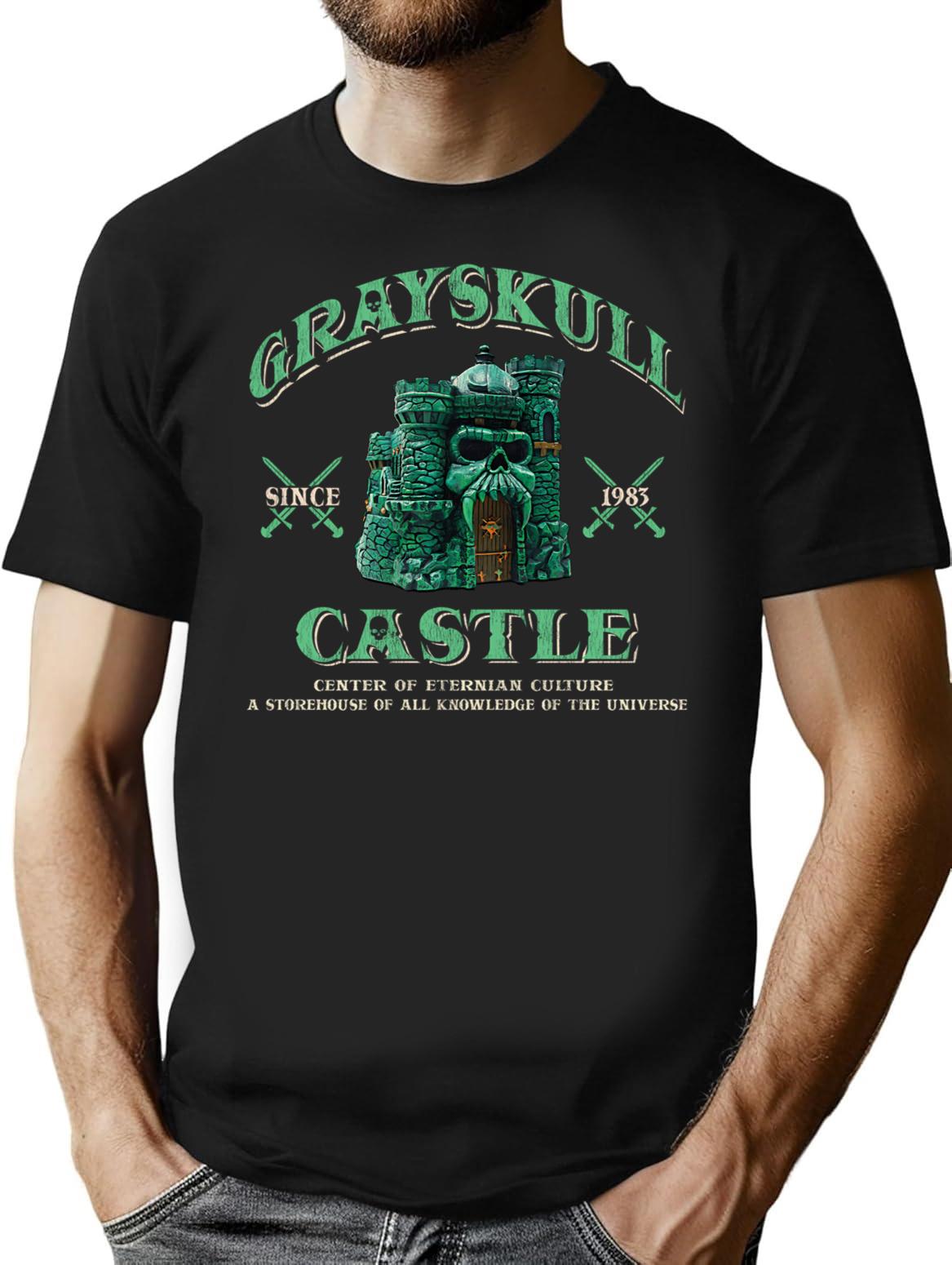 Grayskull Castle Dks Worn T-Shirt for Men & Women, T-Shirts Graphic Tee - Black