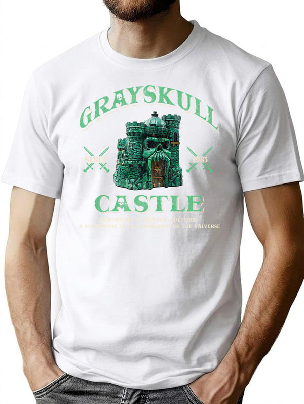 Grayskull Castle Dks Worn T-Shirt for Men & Women, T-Shirts Graphic Tee - White