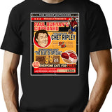 Great Outdoors Eating Contest Poster Ad T-Shirt for Men & Women, T-Shirts Graphic Tee - Black
