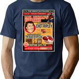 Great Outdoors Eating Contest Poster Ad T-Shirt for Men & Women, T-Shirts Graphic Tee - Navy