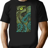 Green Cthulhu T-Shirt for Men & Women, T-Shirts Graphic Tee - Black